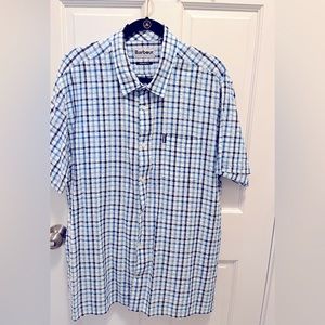 Men’s Barbour gingham check short sleeve shirt 3XL NWOT